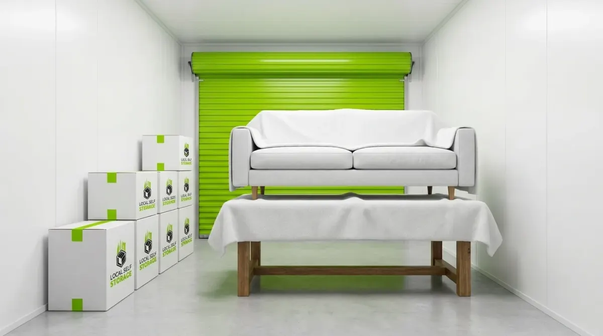Furniture storage units in Al Barsha Dubai for sofas, beds, tables, and home furnishings
