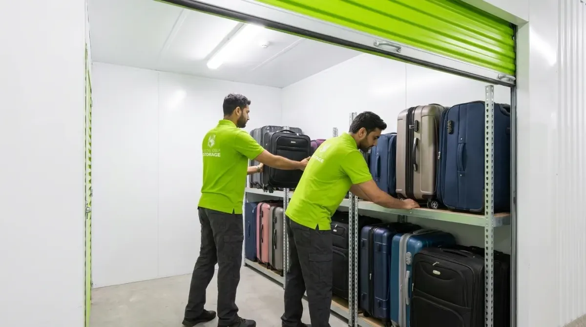 Secure luggage storage in JVC Dubai for suitcases, bags, and travel belongings
