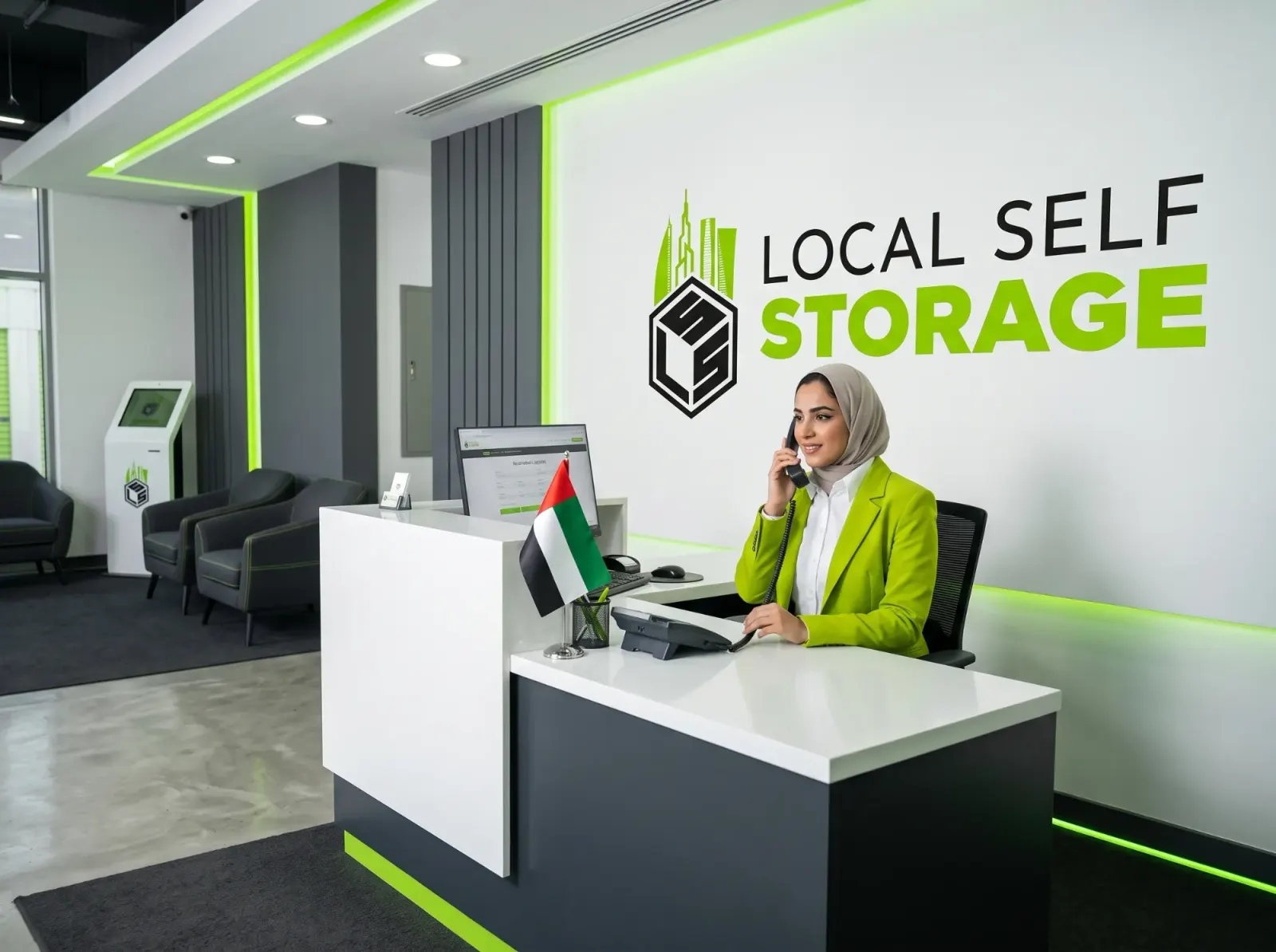 Local self storage receiptionist calling